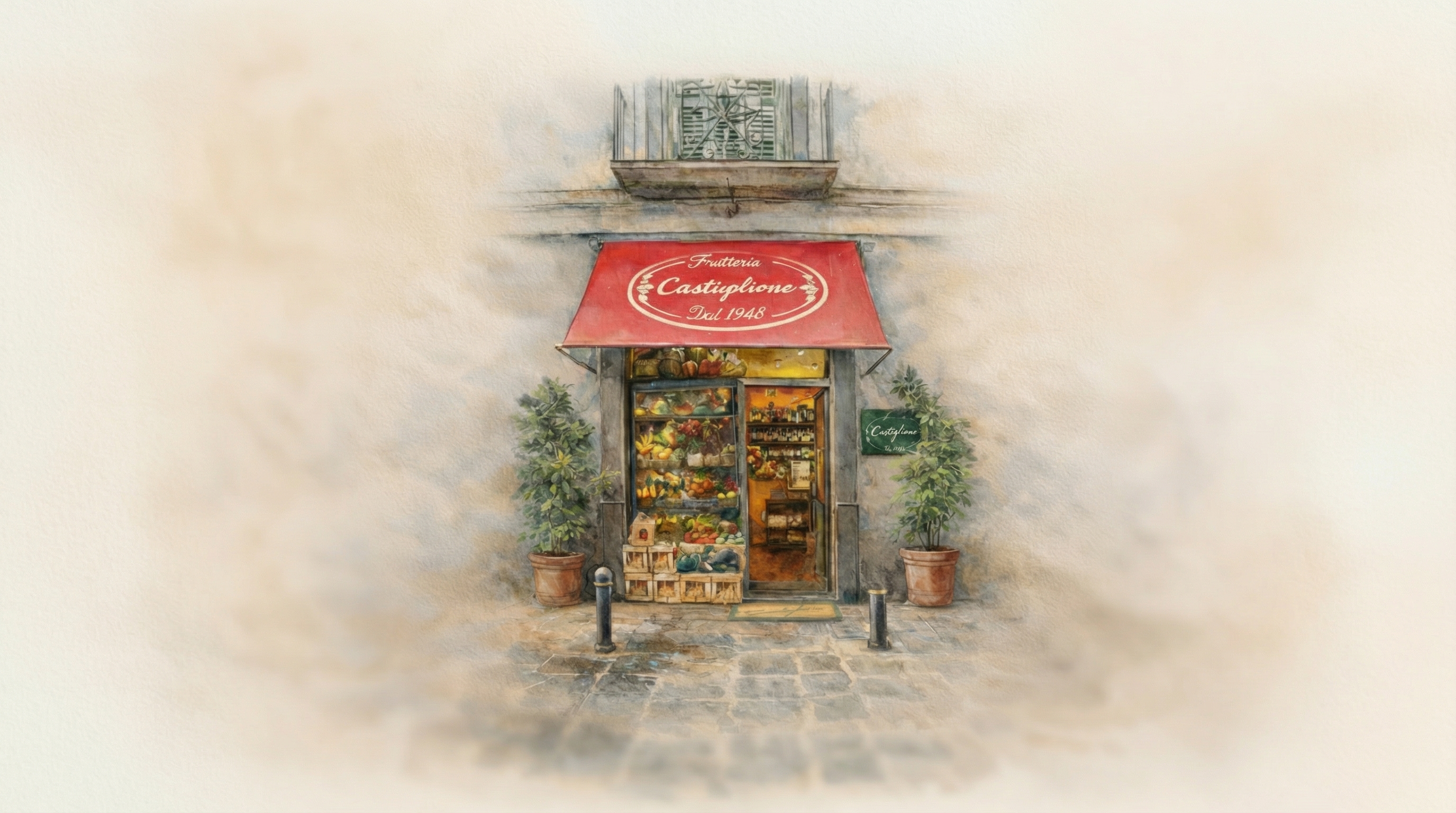 Frutteria Castiglione Sfondo Acquerello